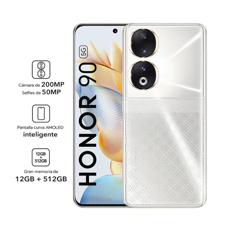 Honor 90 5G Plata Diamante 8GB RAM 256GB ROM